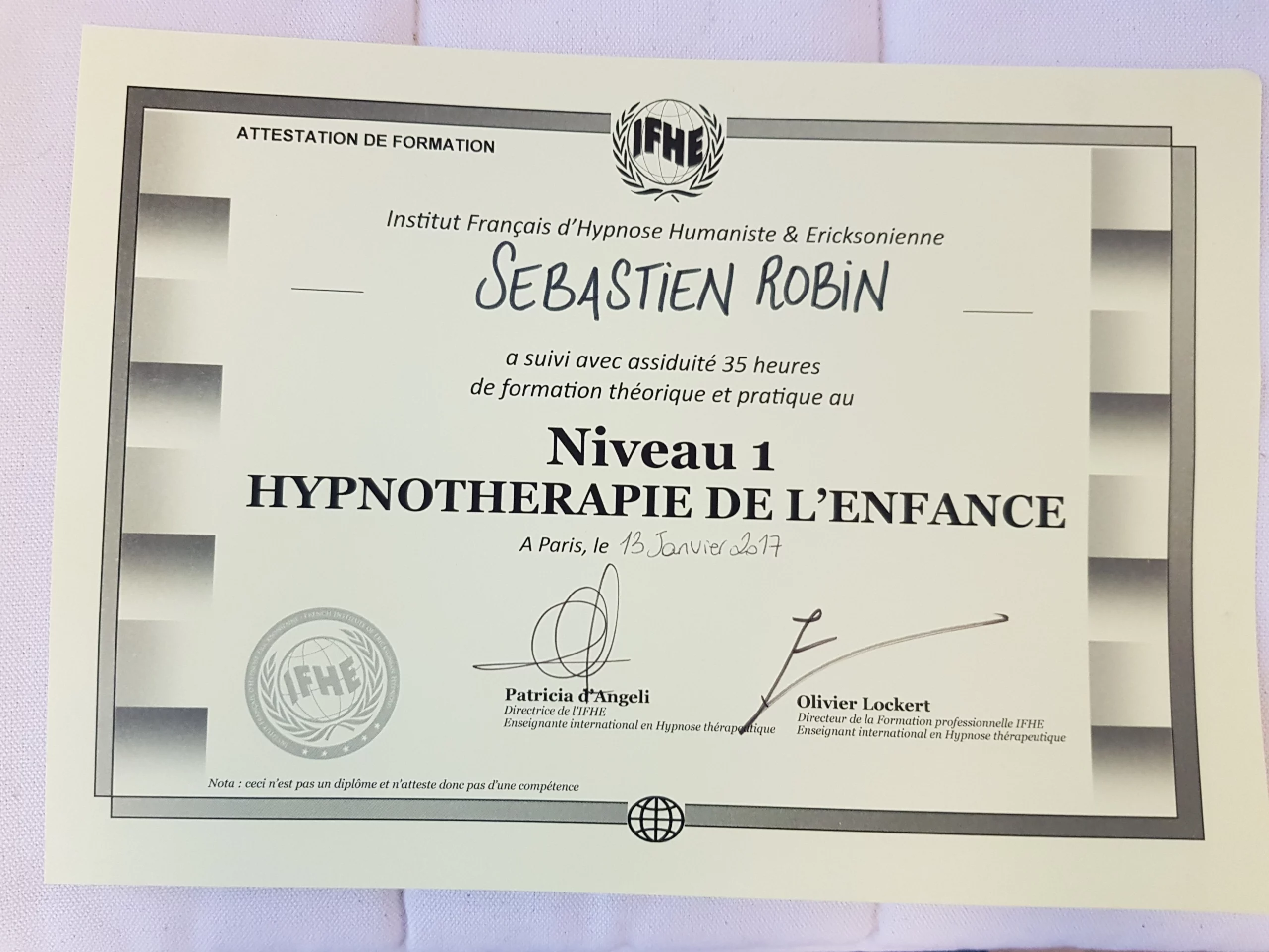 Diplôme hypnothérapie de l'enfant